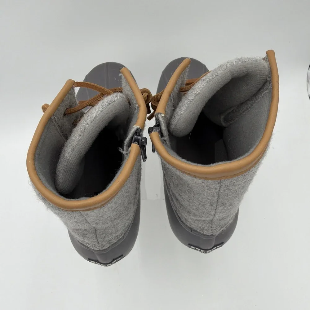 Sperry‎ Top Sider Gray Wool Duck Boots Waterproof Thinsulate Warm Womens 6M